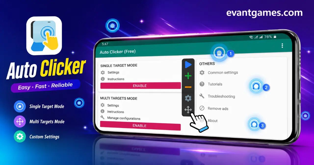 Auto Clicker install steps on Android device