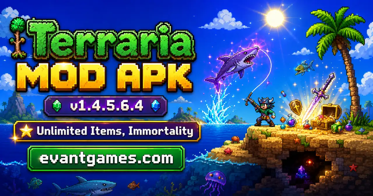 Terraria MOD APK v1.4.5.6.4 Best Latest Version Unlocked New