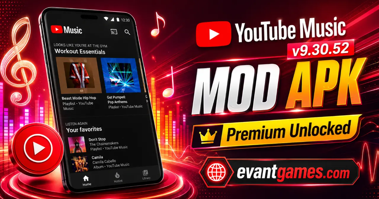 YouTube Music v9.30.52 MOD APK (Premium Unlocked) No ads