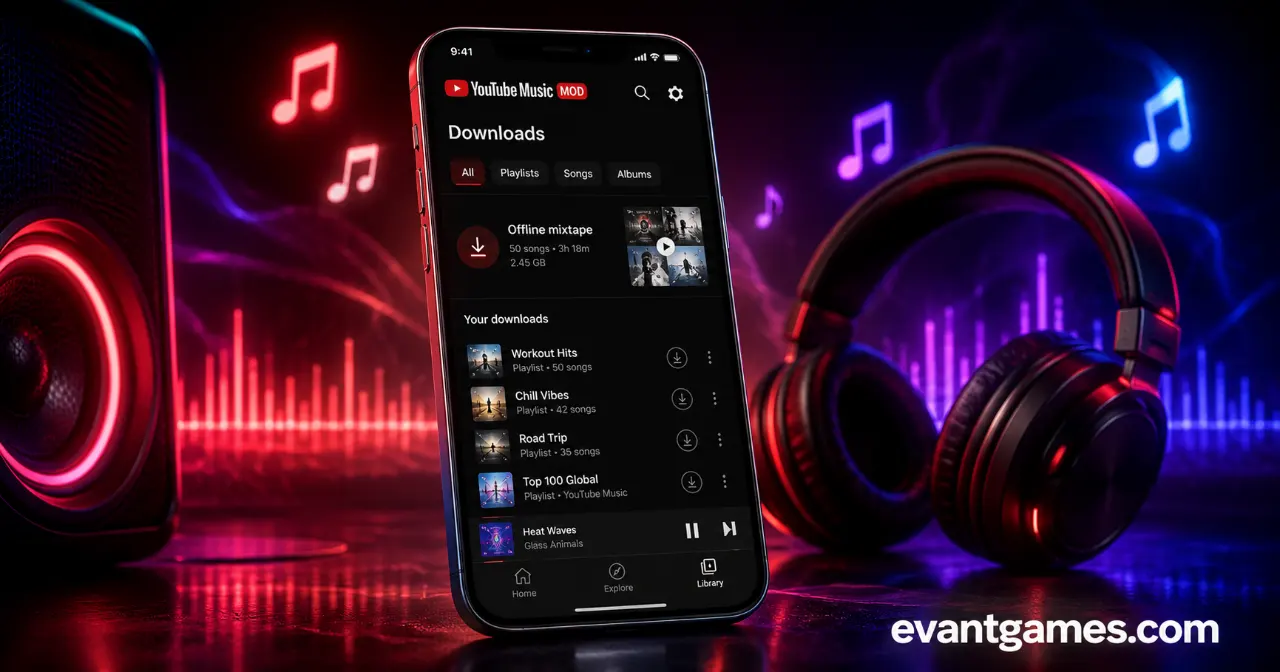 YouTube Music gameplay on Android with all features unlocked