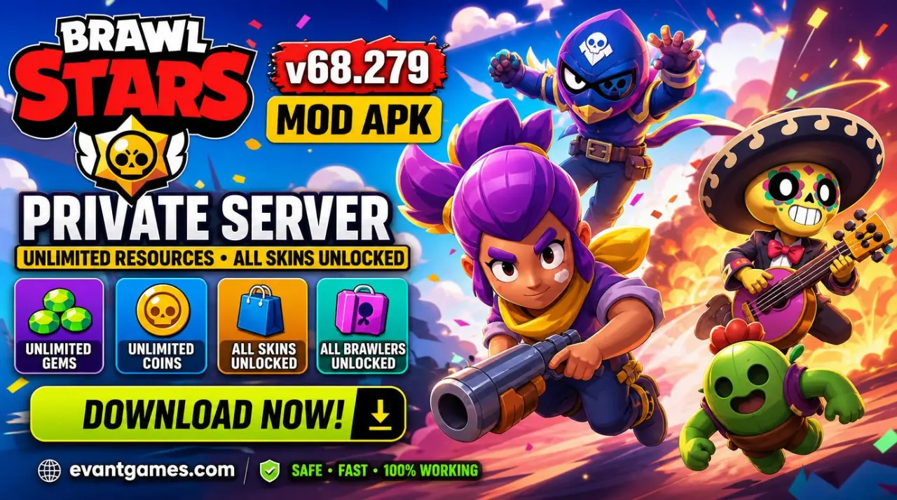 Brawl Stars v68.279 MOD APK (Private Server) — Best Version