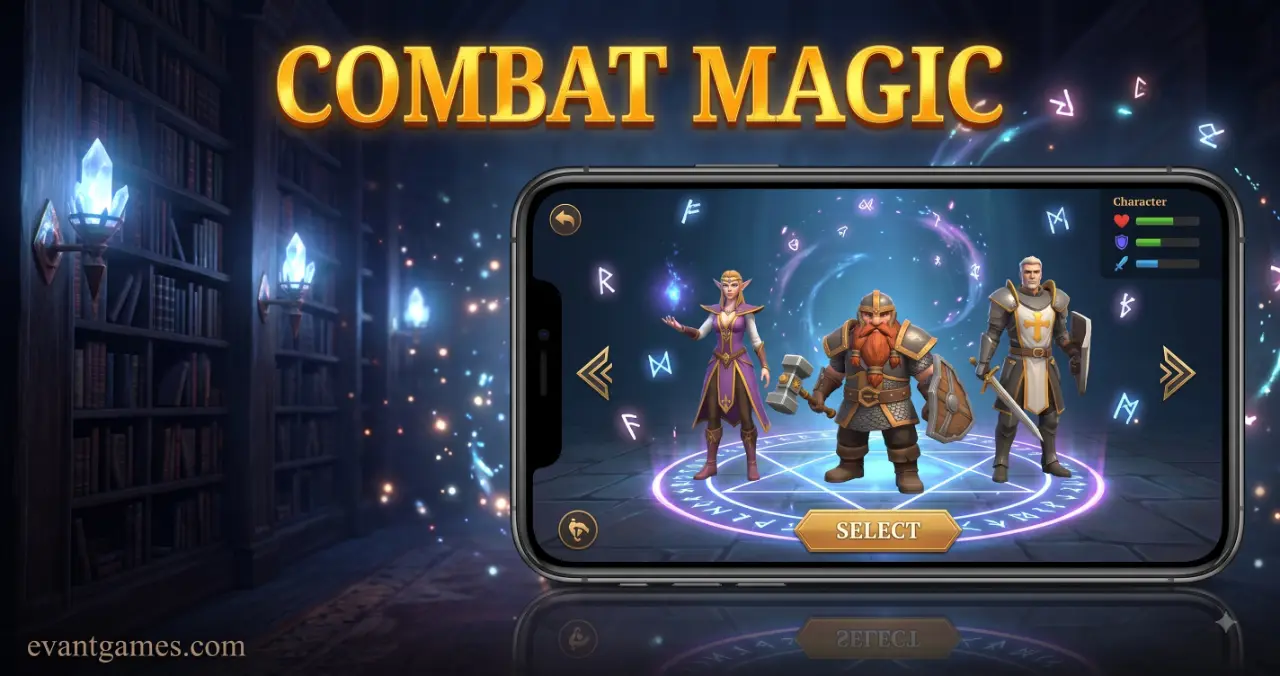 Combat Magic: Spells & Swords unlimited resources and maxed upgrades screen