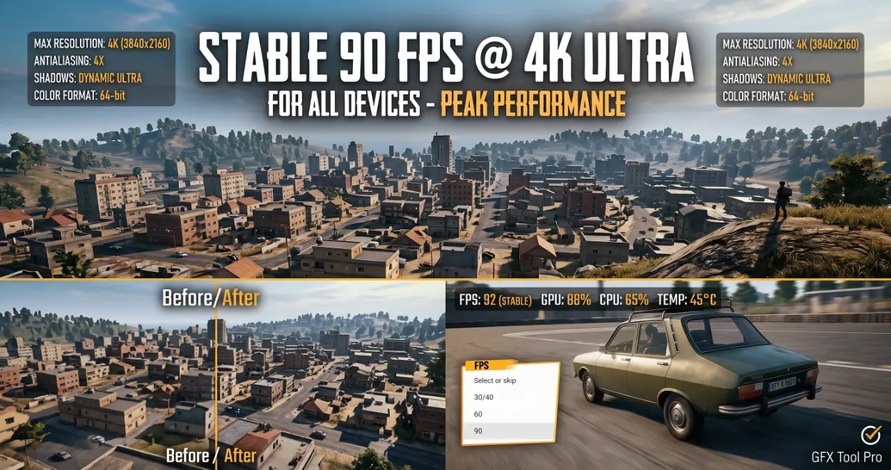 GFX Tool PUBG Pro install steps on Android device
