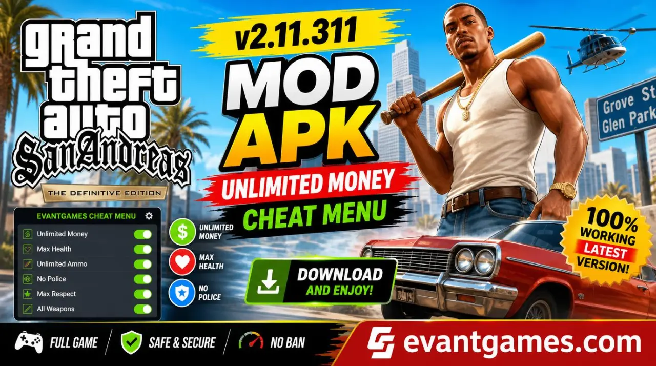 GTA San Andreas v2.11.311 MOD APK — Best Version