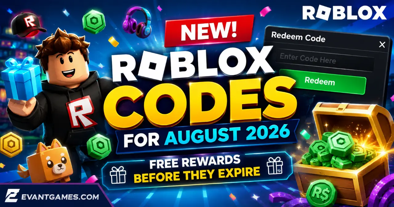Roblox codes redeem screen (2026)