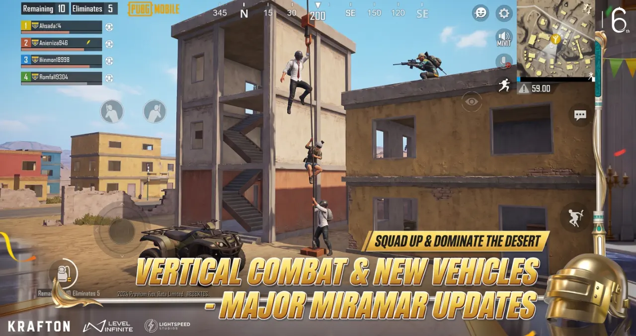 PUBG MOBILE mod menu interface with instant toggles