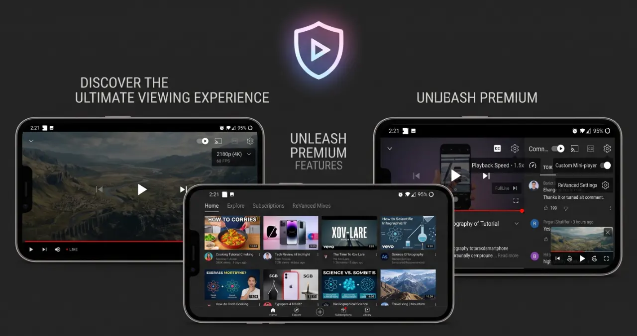 YouTube ReVanced unlimited resources and maxed upgrades screen