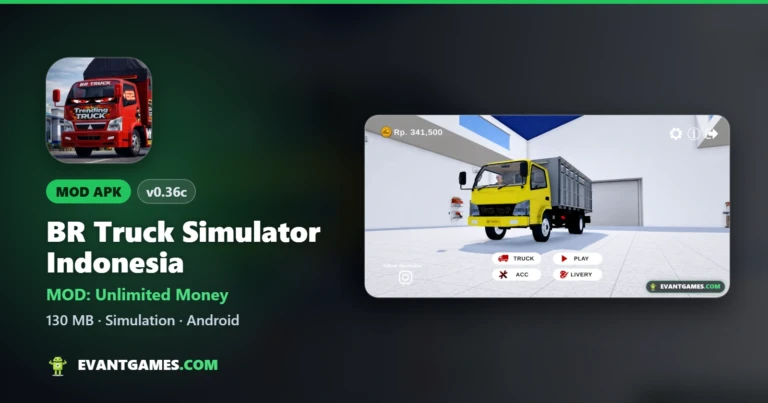 BR Truck Simulator Indonesia MOD APK v0.36c Unlimited Money