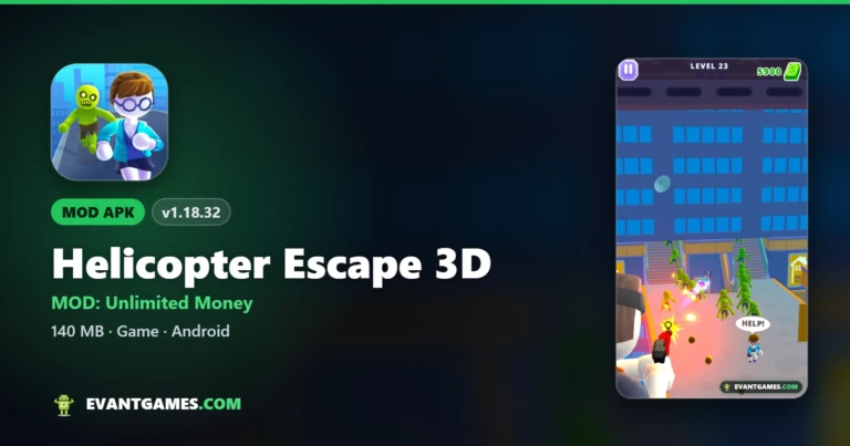Helicopter Escape 3D Online MOD APK v1.18.32 Unlimited Money