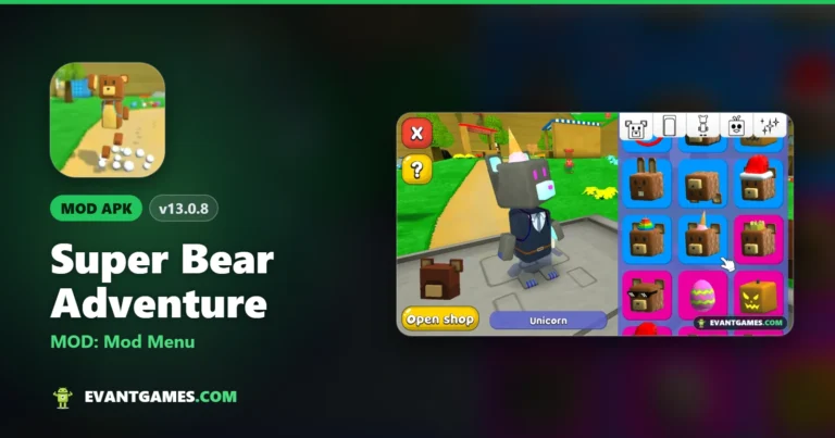 Super Bear Adventure MOD APK v13.0.8 (Unlimited Coins)