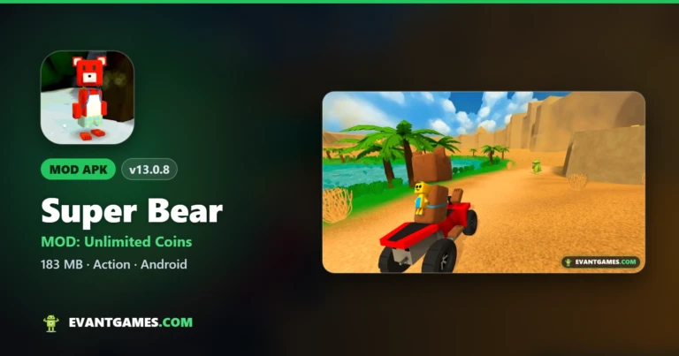 Super Bear Adventure MOD APK v13.0.8 (Unlimited Coins)